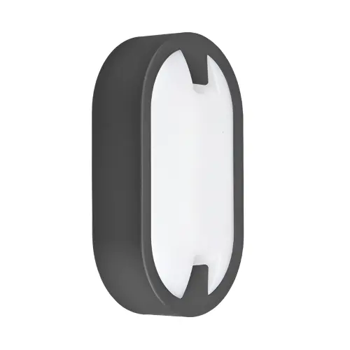 Braytron LED Zidna Svetiljka Elipsa 15W Sivi 3000K IP65 BG38-00902