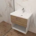 Kolpa ormarić sa umivaonikom i fiokom Evelin OUE II 65cm Gray/Oak 573880
