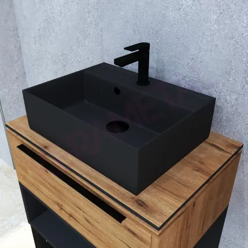 Elegant 500x380/150mm CRNI MAT lavabo