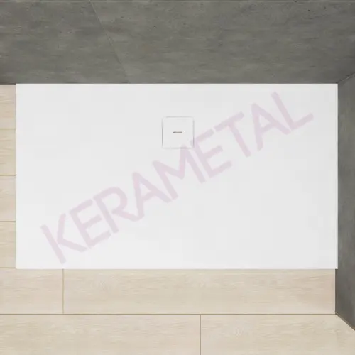 Kolpa Tuš kada Moonwalk Q140x80 - Liveni mermer Bela 597070