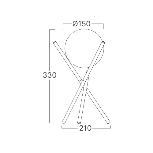 Braytron Stona Lampa G9 Opal/Crni BV01-00119