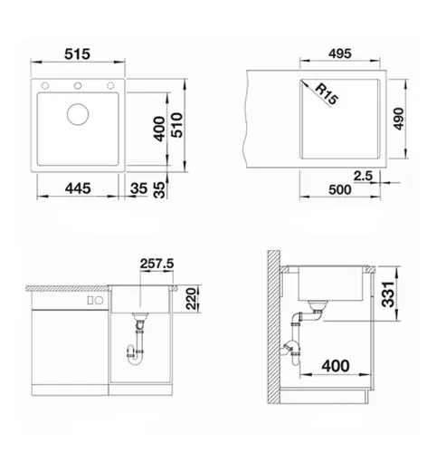 Blanco PLEON 5 tartuf 521675 - tehnički crtež