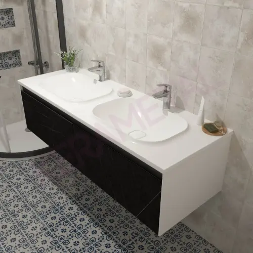 Kolpa ormarić sa umivaonikom Pandora OUP 150cm Black stone 514230