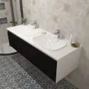 Kolpa ormarić sa umivaonikom Pandora OUP 150cm Black stone 514230