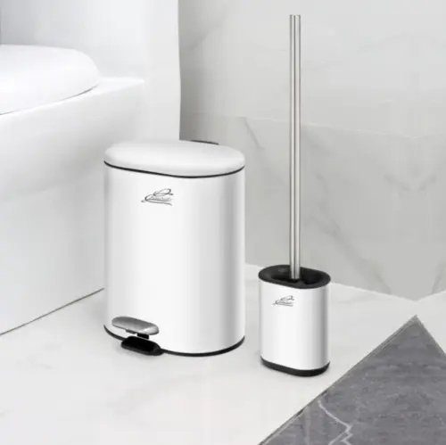 Inter Ceramic Set ovalna kup. kanta 6l soft clo 24x32 i wc četka fr line 11,6x53 bela