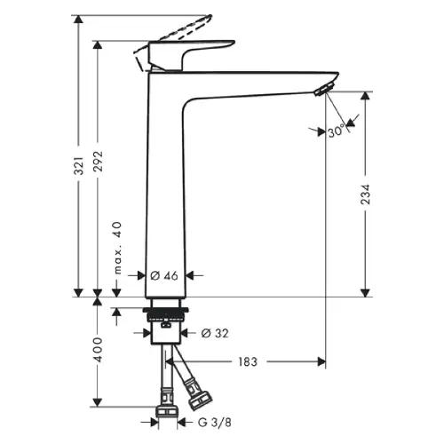 Hansgrohe Talis E 240 za lavabo Brushed BRONZE 71717140