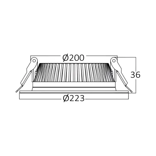 Braytron LED Downlight 32W Crni 4000K BP13-03211