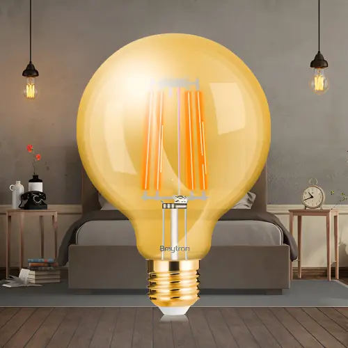 Braytron LED Filament Kugla G125 6W E27 Amber 2200K BB48-00620