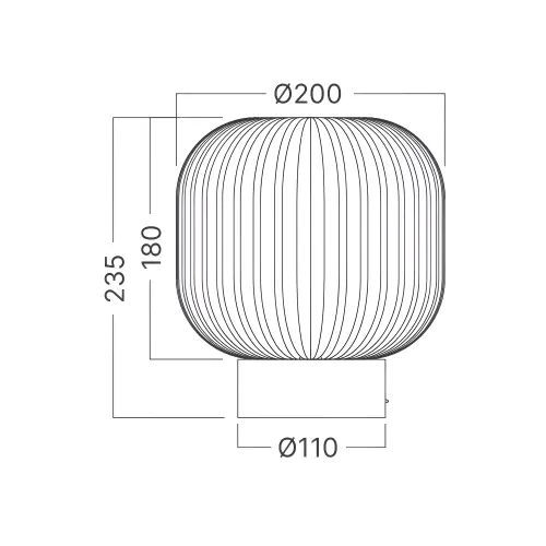 Braytron Stona Lampa E27 Opal/Crni BV01-00093
