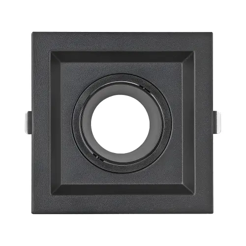 Braytron GU10 Ugradna Rozetna Kvadratna Jednostruka Crna/Crna BH03-00751