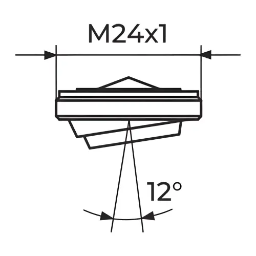 Rosan Perlator "NEOPERL" M24 - SLIM AIR - SLC SSR - 7 lit min sa ključem PPM24SA - tehnički crtež