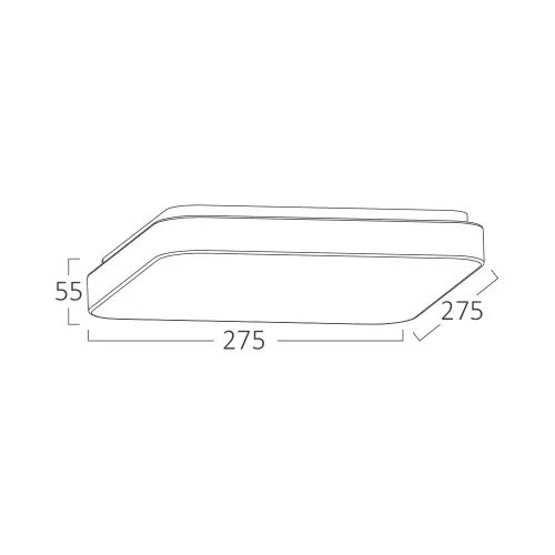 Braytron LED Plafonjera Kvadratna 18W 6500K BH16-23130