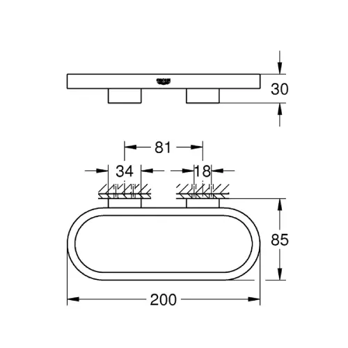 Grohe Selection Držač peškira prsten Supersteel 41035DC0