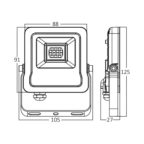 Braytron LED Reflektor 10W Sivi 6500K IP65 BT61-01032