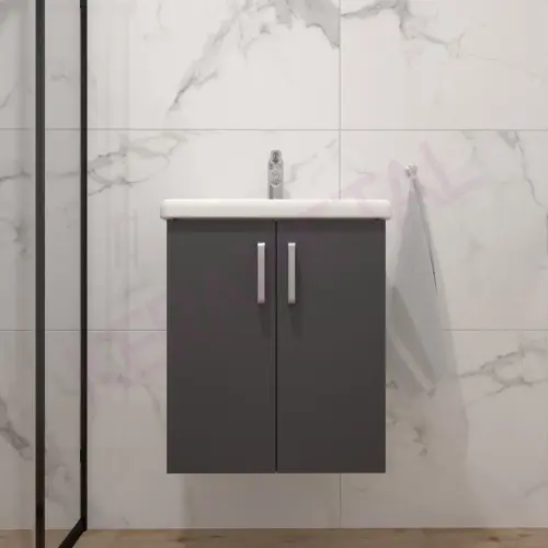 Kolpa ormarić sa umivaonikom Evelin OUE 55cm Gray/Antracite 562030
