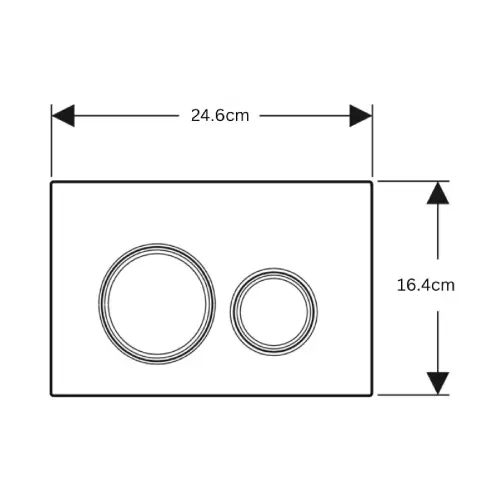 Geberit tipka Sigma 21 Bela/sjaj hrom 115.884.SI.1