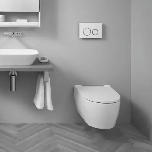 Geberit tipka Sigma 21 Bela/sjaj hrom 115.884.SI.1