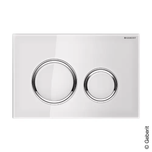 Geberit tipka Sigma 21 Bela/sjaj hrom 115.884.SI.1