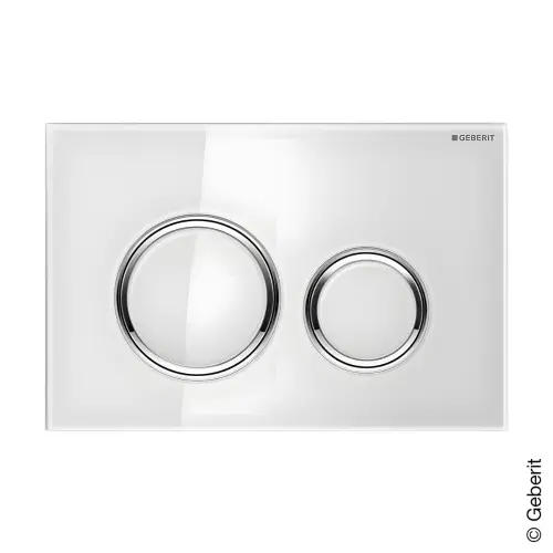 Geberit tipka Sigma 21 Bela/sjaj hrom 115.884.SI.1
