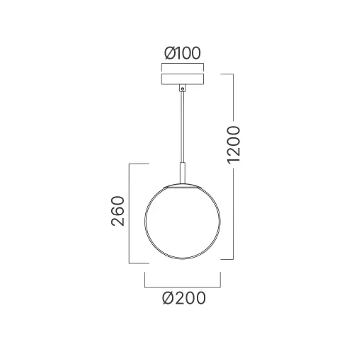 Braytron Visilica E27 Opal/Crni BV01-00114