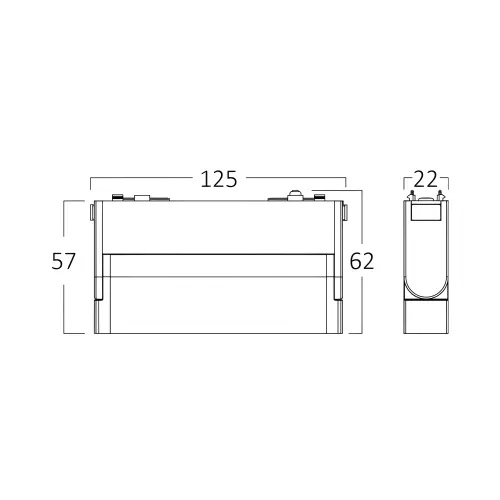 Braytron Magnetni Zidni Osvetljivač 6W Crni CCT 48VDC BD60-23181