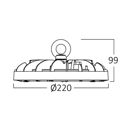 Braytron LED Industrijsko Zvono 100W Sivi 6500K IP65 BT45-39131
