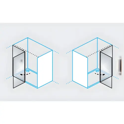 Kolpa Andromeda Tuš vrata samostojeća N 140-UNI SBR/1 Silver Brill 516730