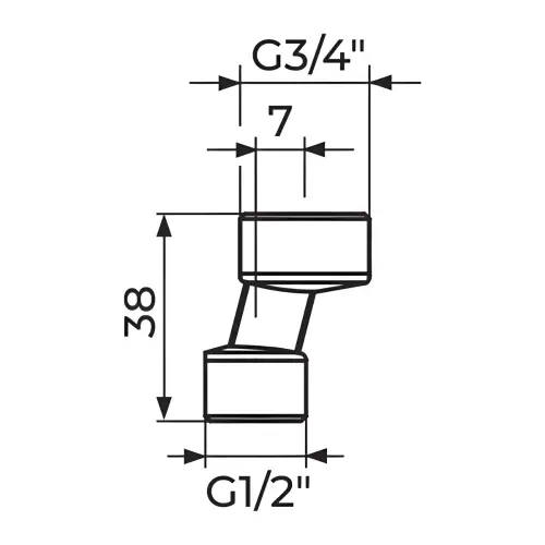 Rosan EXCENTAR 38MM PEX 38 - tehnički crtež