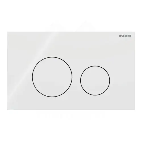 Geberit Sigma40 Round tipka za dvokoličinsku tehniku ispiranja bela - staklo 115.628.SI.1
