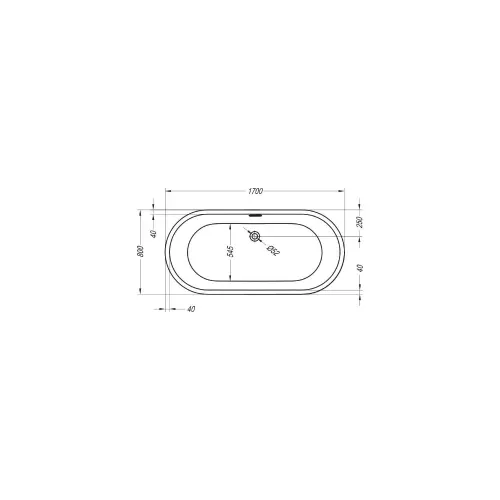 Kolpa Samostojeća Kada Dalia-FS 170x80/O (White&White) + sifon 561140