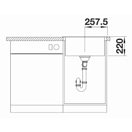 Blanco PLEON 5 bela 521672 - tehnički crtež