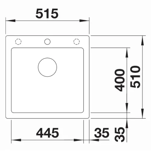 Blanco PLEON 5 bela 521672 - tehnički crtež