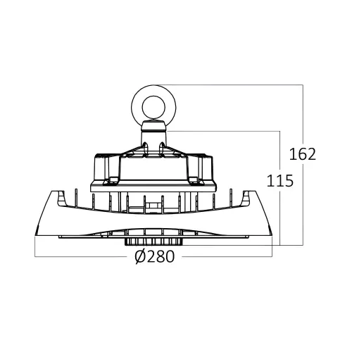 Braytron LED Industrijsko Zvono 150W Crni 4000K IP65 BT45-29411
