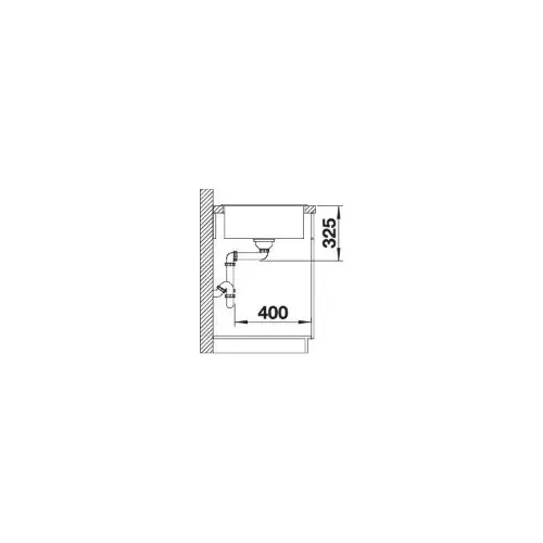 Blanco ZIA XL 6 S Compact nežnobela 527214 - tehnički crtež