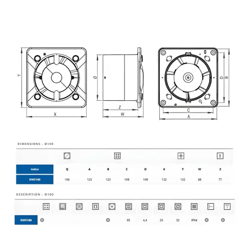 Awenta Silent ventilator ø100