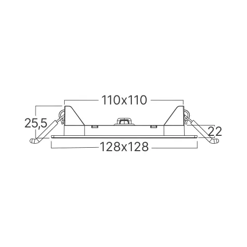 Braytron LED Panel Ugradni Kvadratni 4" 6W Beli 6500K BP02-60630