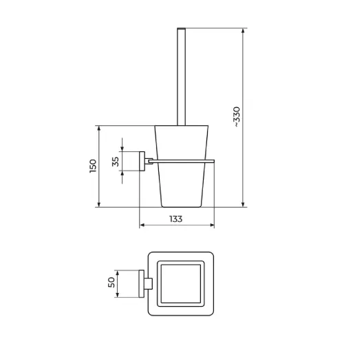 Rosan Quadro držač Wc Cetke JQ908