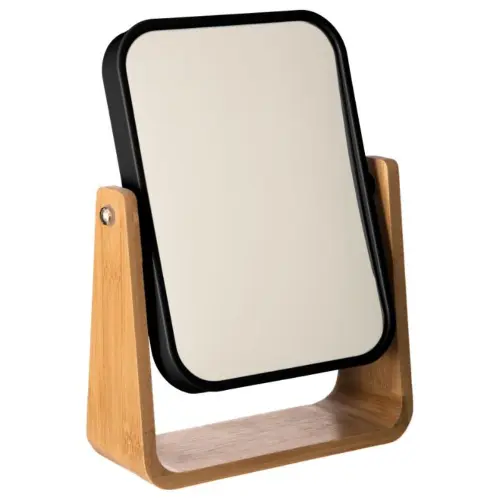 Five Ogledalo natureo 22x16x6 cm bambus/staklo/polistiren crna