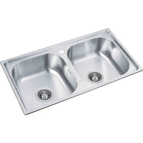 Inter Ceramic Sudopera alpaka 2k usadna pravougaona 41x76x20 sifon 11cm hrom+s3