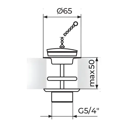 Rosan Gornji deo sifonA 5/4 S255 - tehnički crtež
