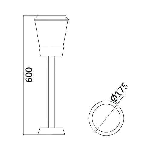 Braytron Baštenski Stubić 600MM IP54 BG43-03202