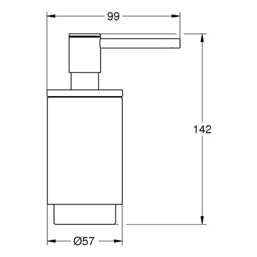 Grohe Selection Dozator HROM 41028000 - tehnički crtež