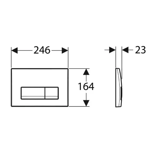 Geberit tipka Delta 50 hrom sjajna 115.119.21.1