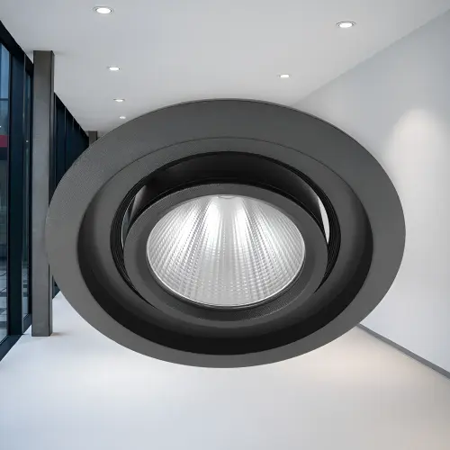 Braytron LED Downlight Okrugli 40W Crni 3000K BD36-20301
