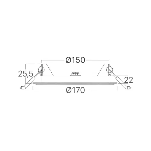 Braytron LED Panel Ugradni Okrugli 6" 12W Beli 3000K BP01-61200