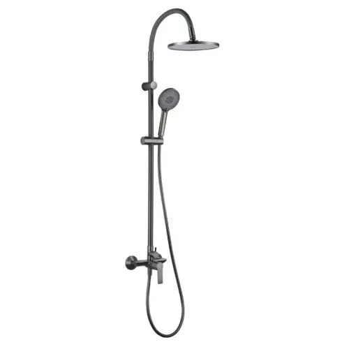 Inter Ceramic Usponski tuš 1f+ručica 3f+slavina alisado sedal silikonski držač gun grey