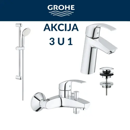 Grohe Eurosmart SET 3 U 1 Umivaonik kada klizna šipka