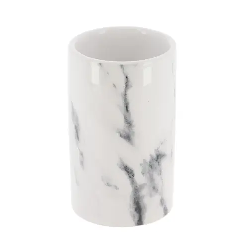Tendance Čaša za ČETKICE MARBRE 10X63CM KERAMIKA Bela 6182602