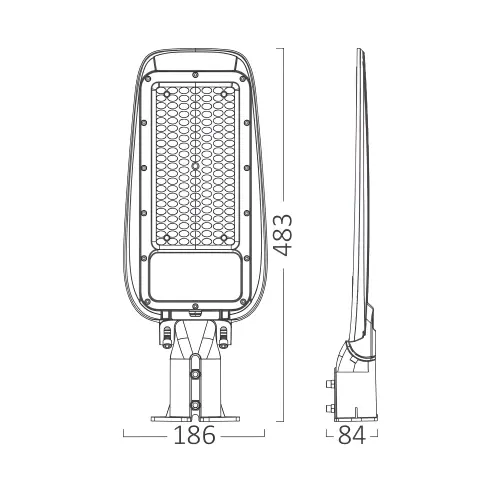 Braytron LED Ulična Svetiljka 100W Siva 6500K IP66 BT42-99132