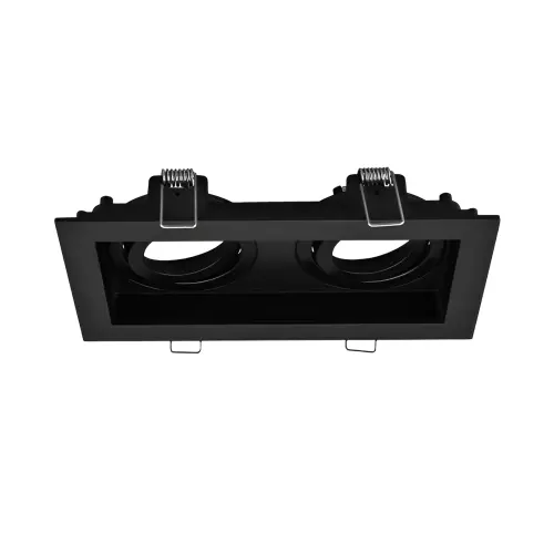 Braytron GU10 Ugradna Rozetna Kvadratna Dvostruka Crna/Crna BH03-05031